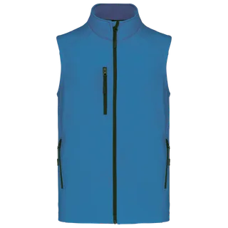 Kariban Men's softshell bodywarmer in Aqua Blue, voorkant