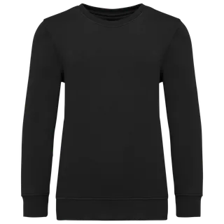 Kariban Kindersweater met ronde hals in Black, voorkant