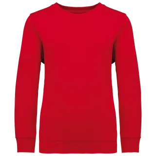 Kariban Kindersweater met ronde hals in Red, voorkant