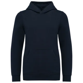 Kariban Kids' hooded sweatshirt in Navy, voorkant