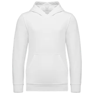 Kariban Kids' hooded sweatshirt in White, voorkant