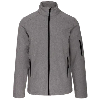 Kariban Kindersoftshelljas in Marl Grey, voorkant