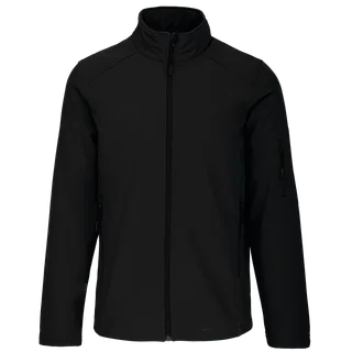 Kariban Kindersoftshelljas in Black, voorkant