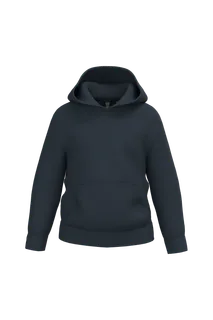 Kariban Gerecyclede kindersweater met capuchon in Navy, voorkant