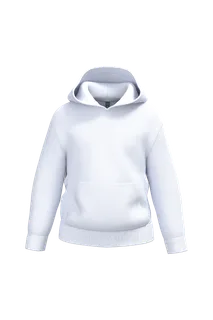Kariban Gerecyclede kindersweater met capuchon in White, voorkant
