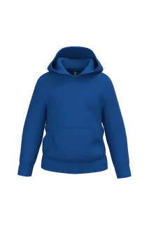 Kariban Gerecyclede kindersweater met capuchon in Royal Blue, voorkant