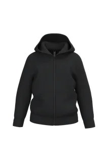 Kariban Gerecycled sweatvest met capuchon in Black, voorkant
