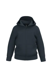 Kariban Gerecycled sweatvest met capuchon in Navy, voorkant
