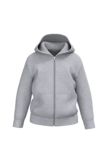 Kariban Gerecycled sweatvest met capuchon in Oxford Grey, voorkant