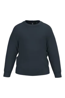 Kariban Gerecyclede kindersweater met ronde hals in Navy, voorkant