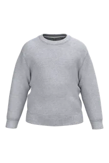 Kariban Gerecyclede kindersweater met ronde hals in Oxford Grey, voorkant