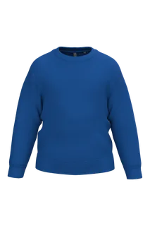 Kariban Gerecyclede kindersweater met ronde hals in Royal Blue, voorkant