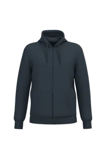Kariban Gerecyclede uniseks sweater met rits en capuchon in Navy, voorkant
