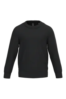 Kariban Kindersweater ronde hals in Black, voorkant