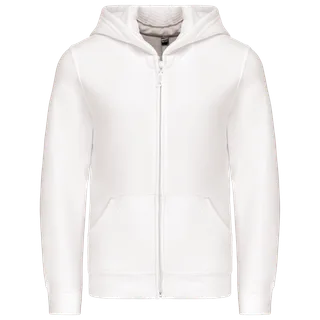 Kariban Kinder sweatvest met capuchon in White, voorkant