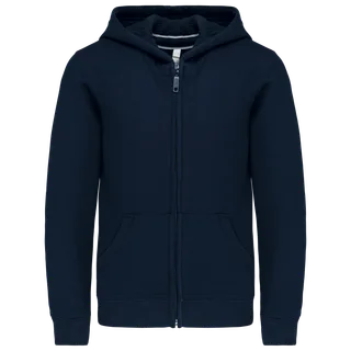 Kariban Kinder sweatvest met capuchon in Navy, voorkant