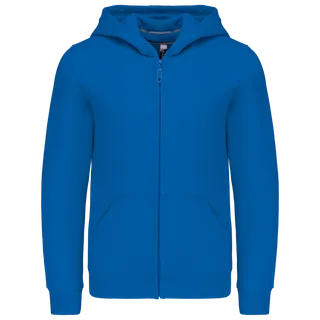 Kariban Kinder sweatvest met capuchon in Light Royal Blue, voorkant