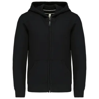 Kariban Kinder sweatvest met capuchon in Black, voorkant