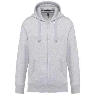 Kariban Sweater met capuchon en rits in Ash Heather, voorkant