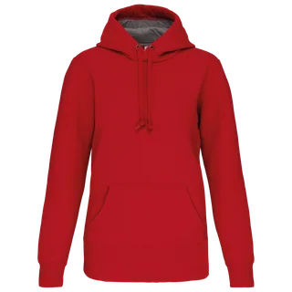 Kariban Sweater met capuchon in Red, voorkant