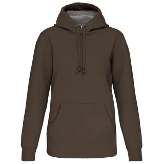 Kariban Sweater met capuchon in Dark Khaki, voorkant