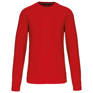 Kariban Sweater met ronde hals in Red, voorkant