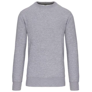 Kariban Sweater met ronde hals in Oxford Grey, voorkant