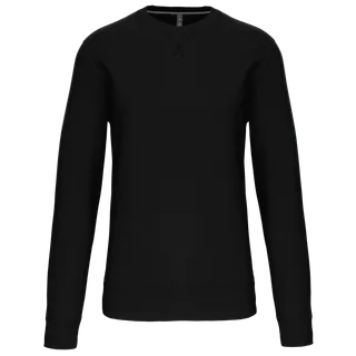 Kariban Sweater met ronde hals in Black, voorkant