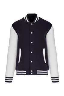 Kariban Kinder college jacket in Navy / White, voorkant