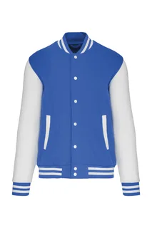 Kariban College jacket unisex in Light Royal Blue / White, voorkant