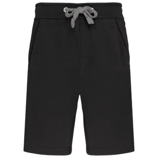 Kariban Unisex French terry Bermuda shorts in Black, voorkant