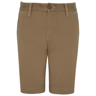 Kariban Boy's chino bermuda in Camel, voorkant