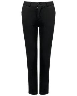 Kariban Chinobroek voor meisjes in Dark Grey, voorkant
