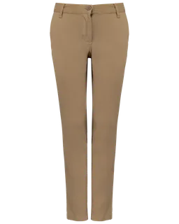 Kariban Chinobroek voor meisjes in Camel, voorkant