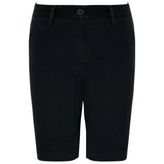 Kariban Girls' chino bermuda in Dark Navy, voorkant