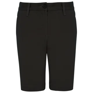 Kariban Girls' chino bermuda in Dark Grey, voorkant