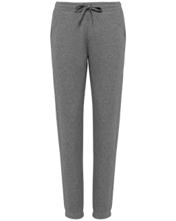 Kariban Ladies eco-friendly fleece trousers in Grey Heather, voorkant