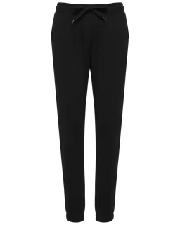Kariban Ladies eco-friendly fleece trousers in Black, voorkant