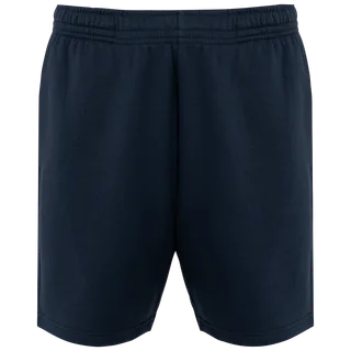 Kariban Men's eco-friendly fleece bermuda shorts in Navy, voorkant