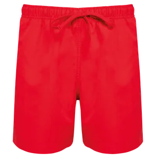 Kariban Ecologische zwemshort voor heren in Red, voorkant