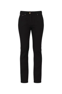 Kariban Basic damesjeans in Black Rinse, voorkant