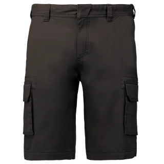 Kariban Herenbermuda met diverse zakken in Dark Grey, voorkant
