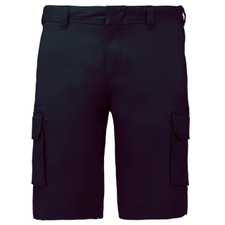 Kariban Herenbermuda met diverse zakken in Dark Navy, voorkant
