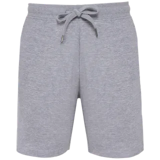Kariban Men’s eco-friendly French terry bermuda shorts in Oxford Grey, voorkant