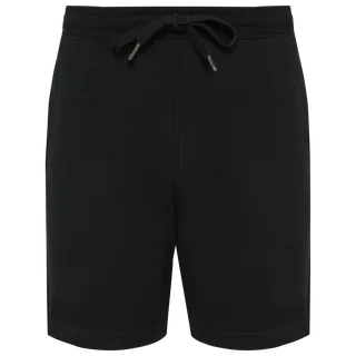 Kariban Men’s eco-friendly French terry bermuda shorts in Black, voorkant