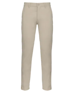 Kariban Herenchinobroek in Beige, voorkant