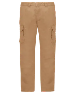 Kariban Men's multipocket trousers in Camel, voorkant