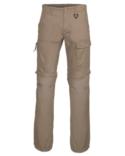 Kariban Heren 2-in-1 broek met meerdere zakken in Dark Beige, voorkant