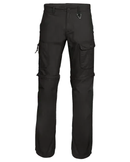 Kariban Heren 2-in-1 broek met meerdere zakken in Black, voorkant