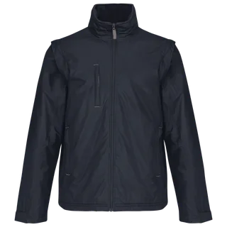 Kariban Herenjack met afneembare mouwen in Navy / Grey, voorkant